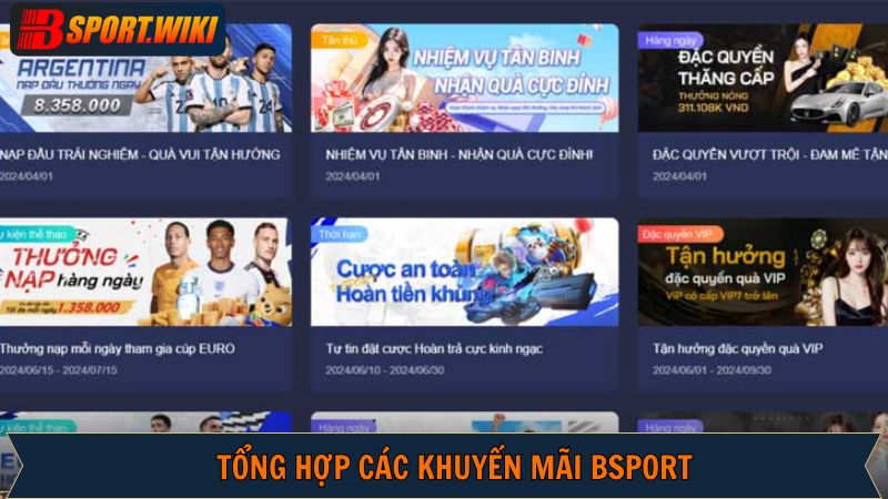 Chương trình khuyến mãi trên Bsport hấp dẫn nhất